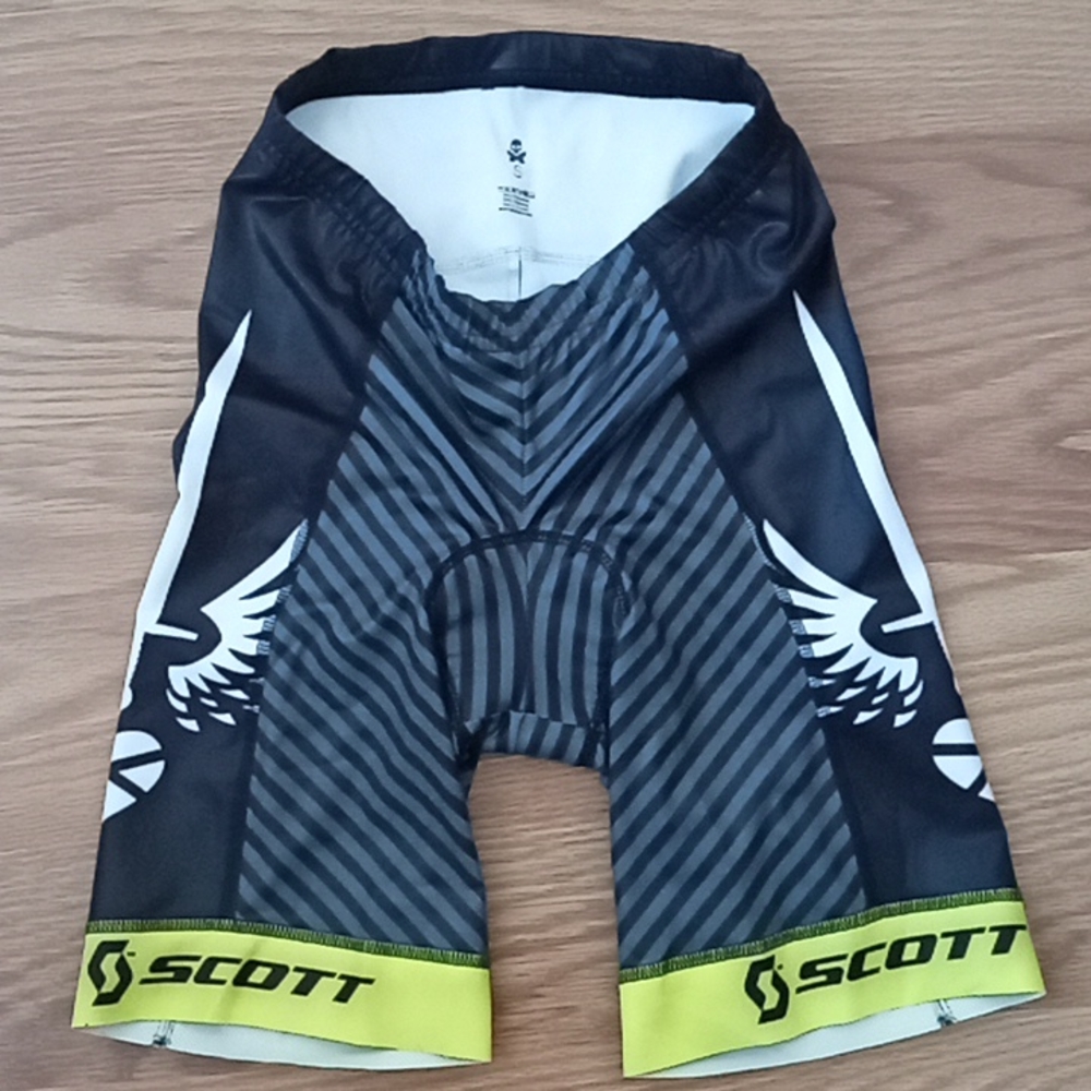 Betty Designs Tri Shorts (Pin Stripe/Neon trim)